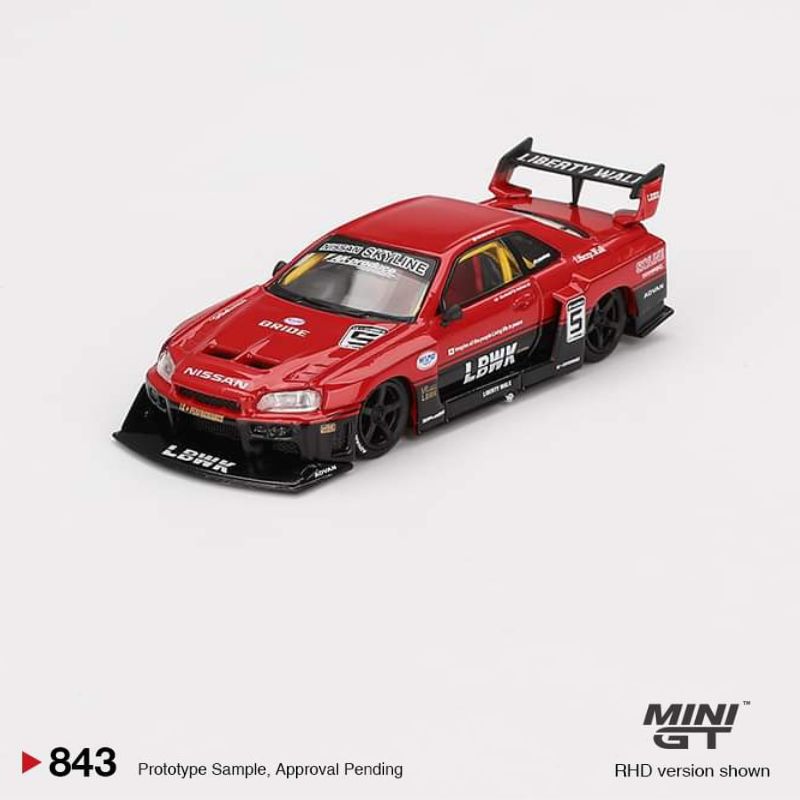 MINI GT Nissan LB-ER34 ミニカー IMX 2024限定 MINI GT 1/64 Nissan LB-ER34 Super Silhouette Skyline Black