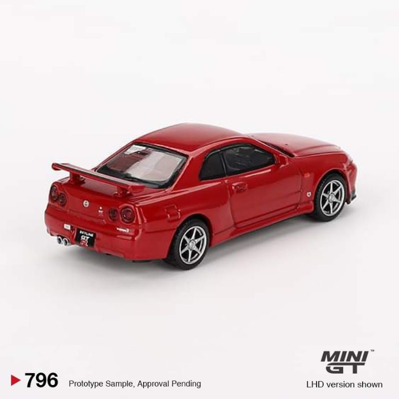 Mini Gt Skyline Gt R R34 (Pre-Order) MINI GT Nissan Skyline GT-R (R34) V-Spec Active Red ...