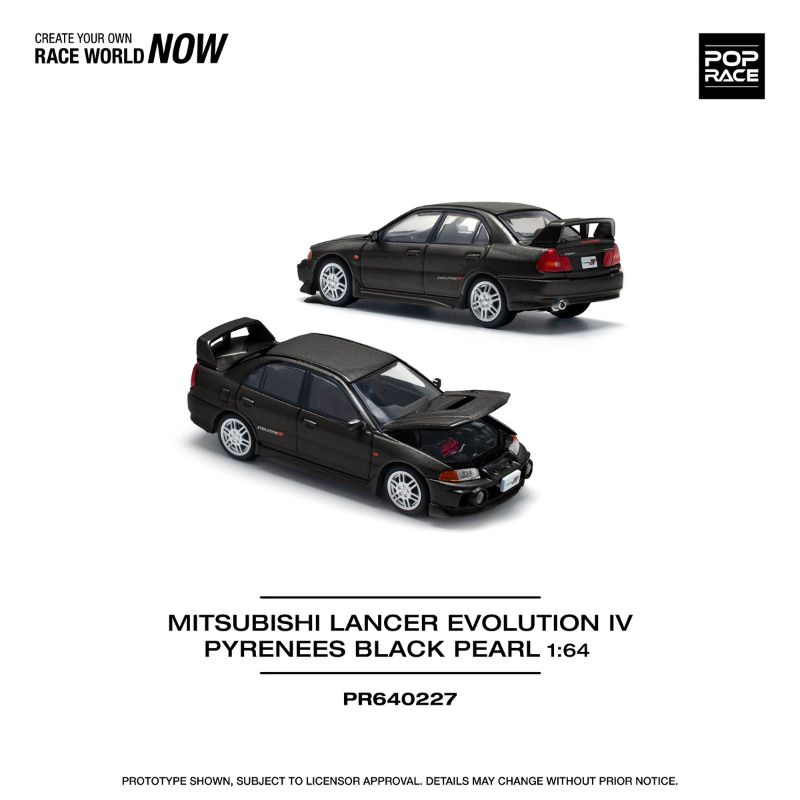 PopRace Mitsubishi Lancer Evolution IV Pyrenees Black Pearl