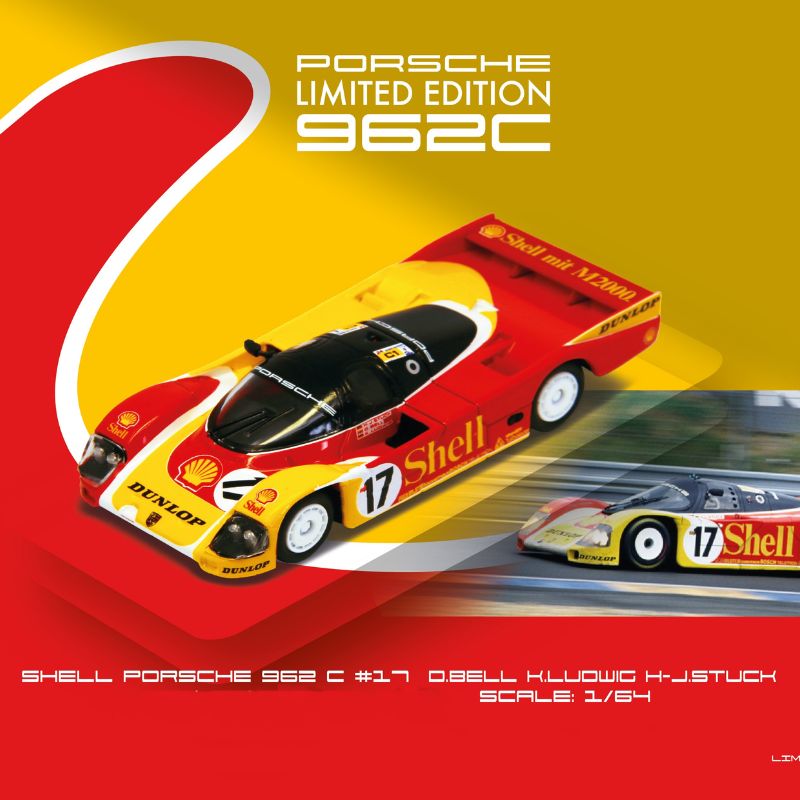 Sparky Shell Porsche 962 C #17 - MINIATURE TOY SHOP