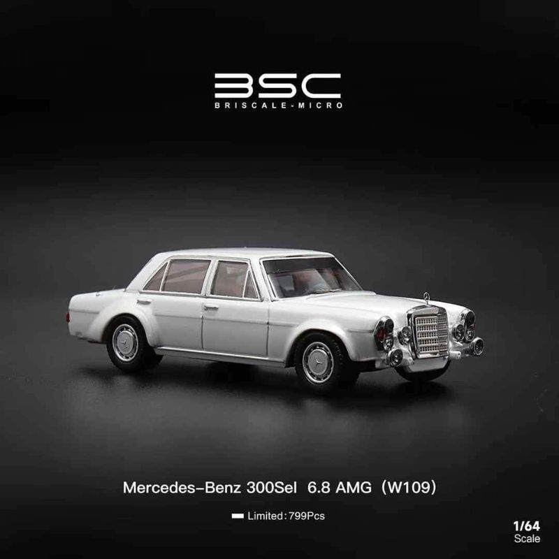 Briscale Model Mercedes Benz 300 SEL 6.8 AMG W109 White