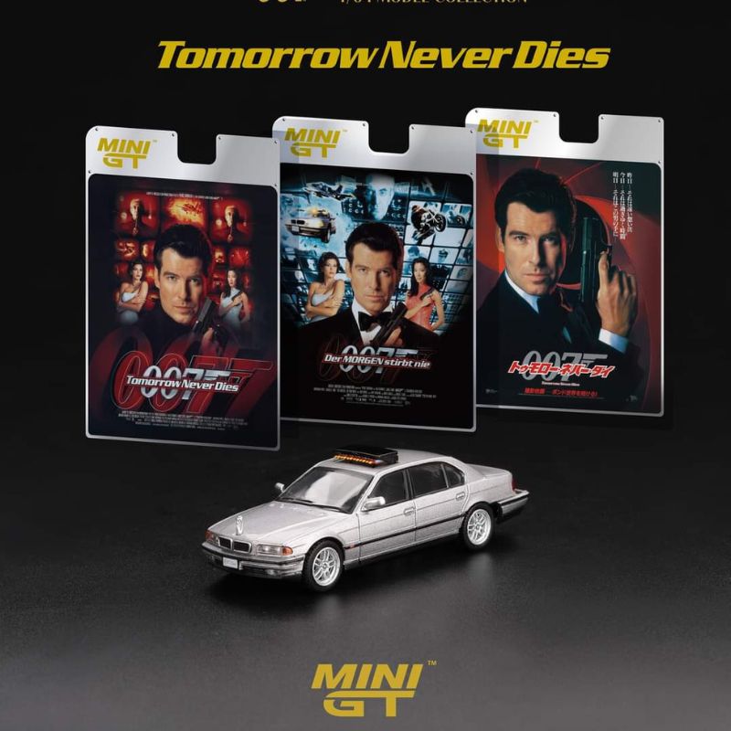 MINI GT BMW 750IL TOMORROW NEVER DIES English Blister PackagingMINI GT BMW 750IL TOMORROW NEVER DIES English Blister Packaging
