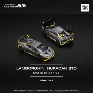 PopRace LAMBORGHINI HURACAN STO MATTE GREY