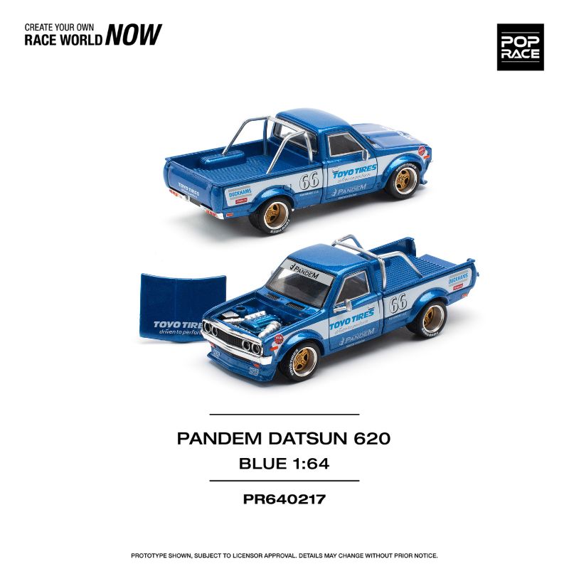PopRace Pandem Datsun 620 Blue