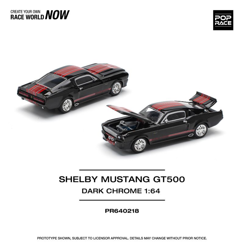 PopRace Shelby Mustang GT500 Dark Chrome