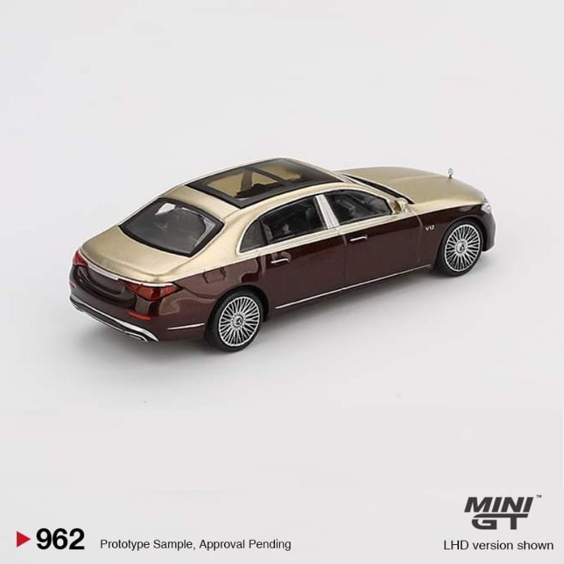34 (Pre-Order) MINI GT Mercedes-Maybach S680 Gold Dark Red Metallic (June2025) - Image 2