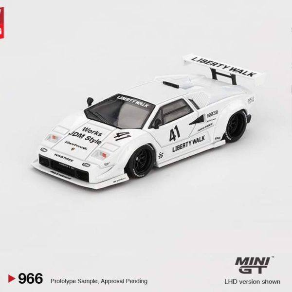 Pre-Order) MINI GT Lamborghini Countach LB-WORKS White 2024 Tokyo