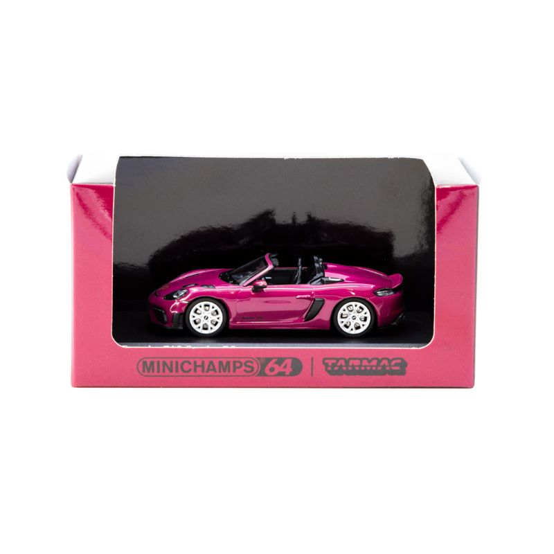MINICHAMPS x Tarmac Works 164 Porsche 718 Spyder RS Ruby Star Neo