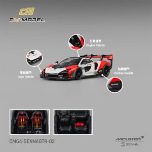 CM Model McLaren Senna GTR White Red
