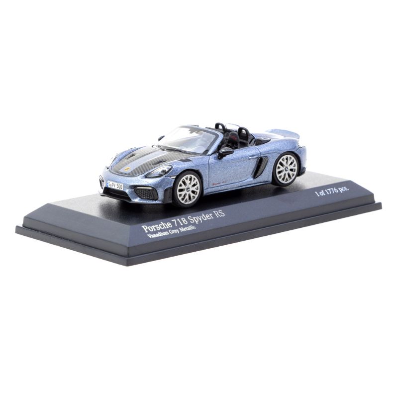 MINICHAMPS x Tarmac Works 164 Porsche 718 Spyder RS Vanadium Grey Metallic MINICHAMPS x Tarmac Works 164 Porsche 718 Spyder RS Vanadium Grey Metallic