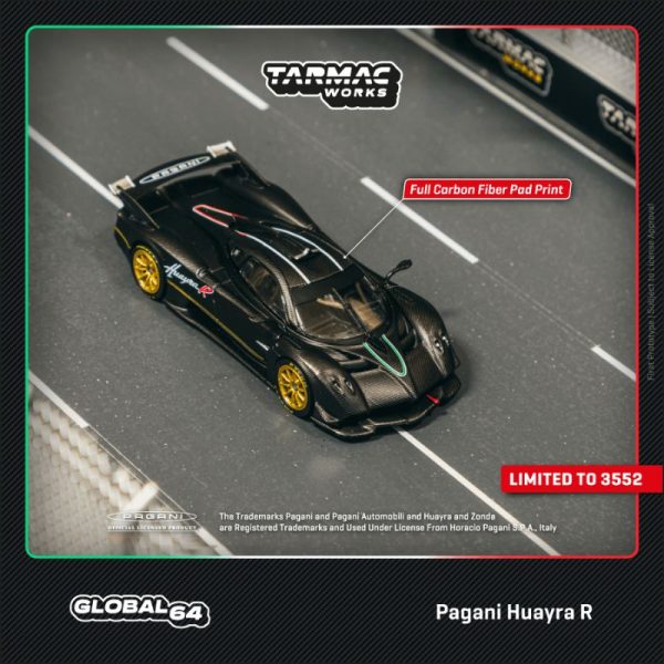 Tarmac Works Pagani Huayra R Matt Black Carbon Fiber