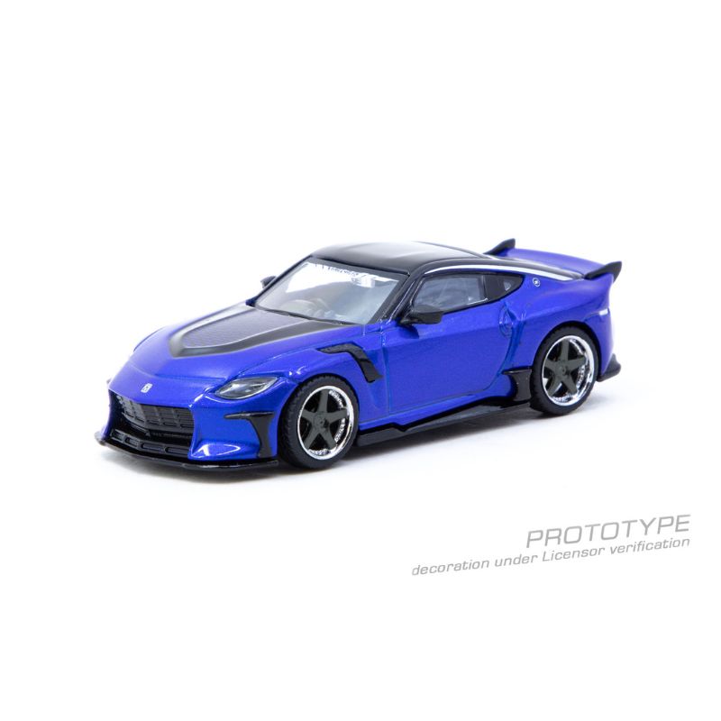 16 Tarmac Works Nissan VeilSide FFZ400 Fairlady Z Blue - Image 4