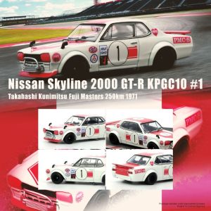 INNO64 Models Nissan Skyline 2000 GT-R KPGC10 #1 Takahashi Kunimitsu Fuji Masters 250Km 1971