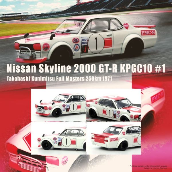 INNO64 Models Nissan Skyline 2000 GT-R KPGC10 #1 Takahashi Kunimitsu Fuji Masters 250Km 1971