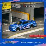 Tarmac Works VERTEX Toyota Mark II JZX100 Blue Metallic