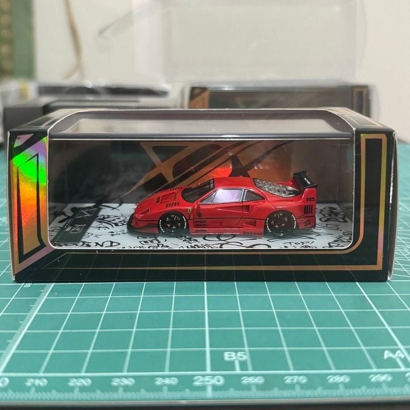Ferrari F40 Red with LBWK Kit by Error404 - MINIATURE TOY SHOP