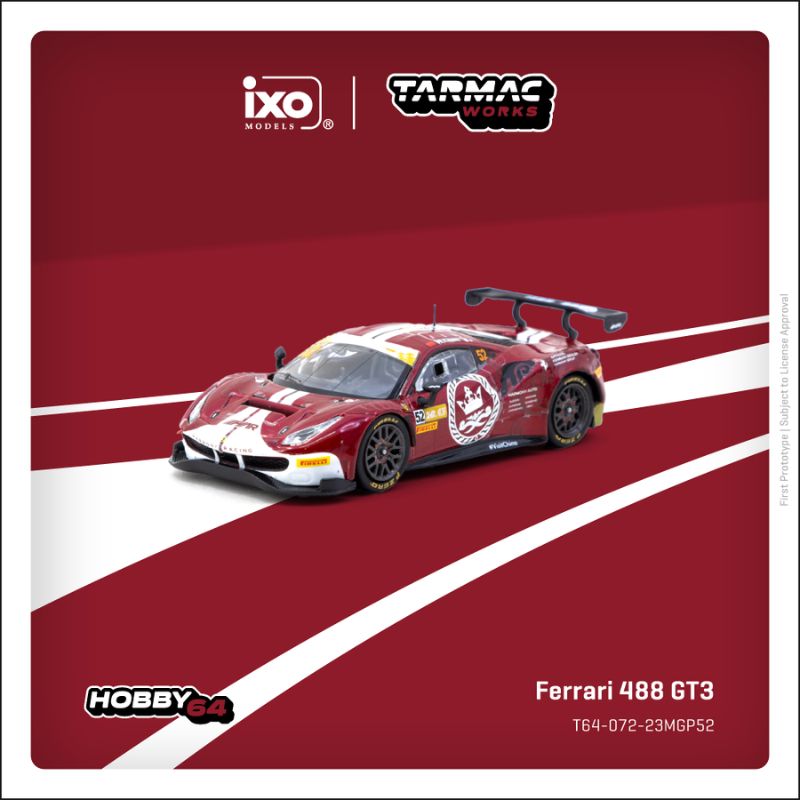 Tarmac Works Ferrari 488 GT3 Macau GT Cup FIA GT World Cup 2023 Harmony Racing Tarmac Works Ferrari 488 GT3 Macau GT Cup FIA GT World Cup 2023 Harmony Racing