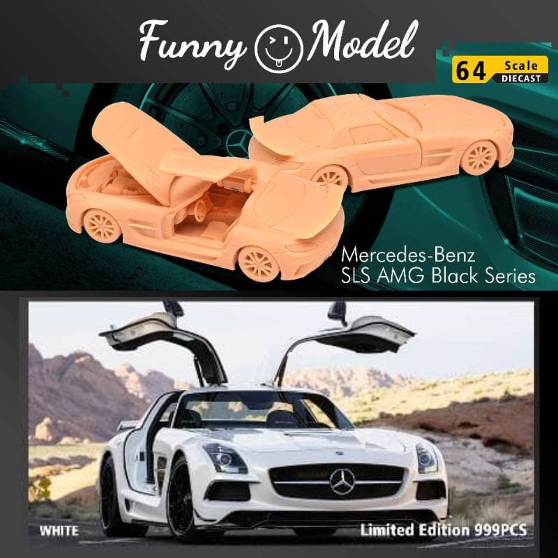 Mercedes Benz SLS AMG Black Series White by Funny Model
