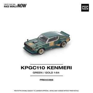 Pop Race KPGC110 Kenmeri Racing #73 Green Gold