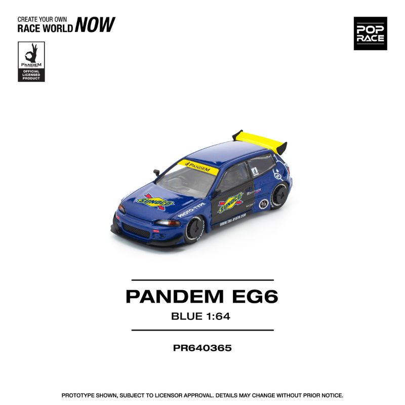 Pop Race PANDEM Honda Civic EG6 Blue Black Pop Race PANDEM Honda Civic EG6 Blue Black