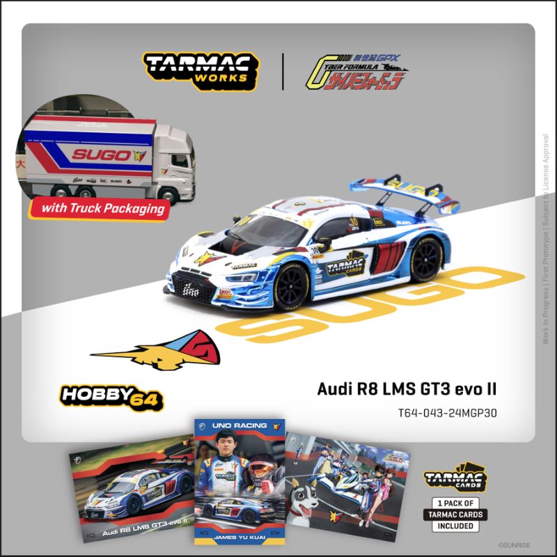 Tarmac Works Audi R8 LMS GT3 evo II Macau GT Cup - FIA GT World Cup 2024 Uno Racing James Yu