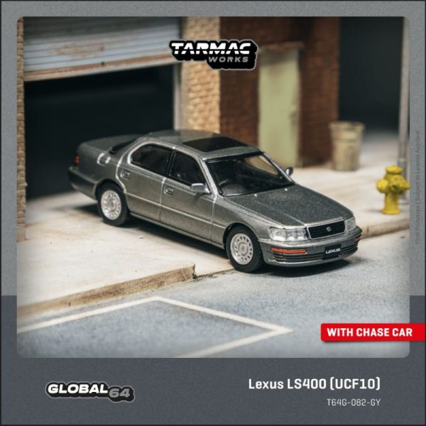TARMAC Lexus LS400 (UCF10) ミニカー Tarmac Works Lexus LS400 (UCF10) Flint Grey - MINIATURE TOY SHOP