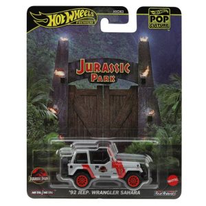 Hot Wheels 2025 Premium Pop Culture Jurassic Park 92 Jeep Wrangler Sahara