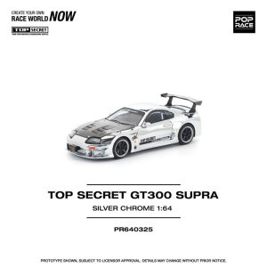 Pop Race Top Secret GT300 Supra Silver Chrome