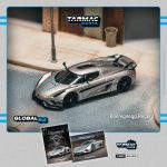 Tarmac Works Koenigsegg Regera Silver Metallic Blue Accents