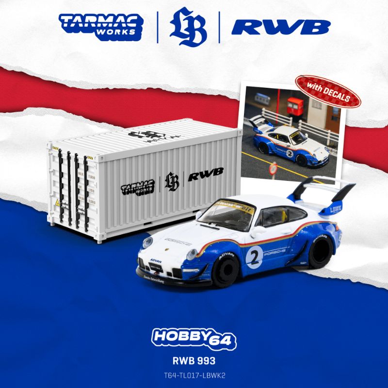 Tarmac Works RWB 993 Liberty Walk White Blue Tarmac Works RWB 993 Liberty Walk White Blue