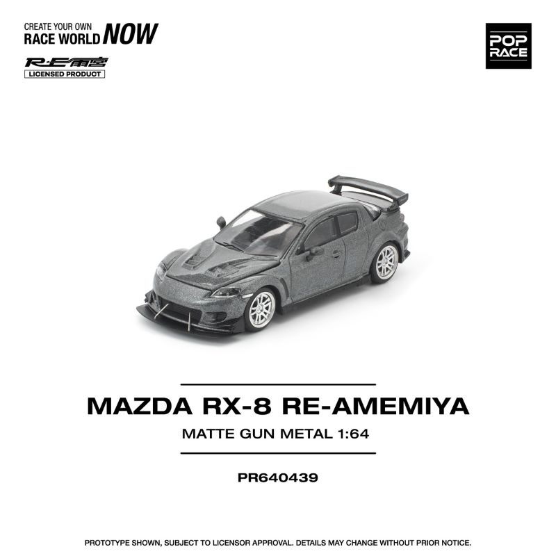 Pop Race Mazda RX-8 RE-AMEMIYA Gun Metal PR640439 Pop Race Mazda RX-8 RE-AMEMIYA Gun Metal PR640439