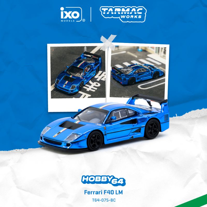 Tarmac Works Ferrari F40 LM Chrome Blue