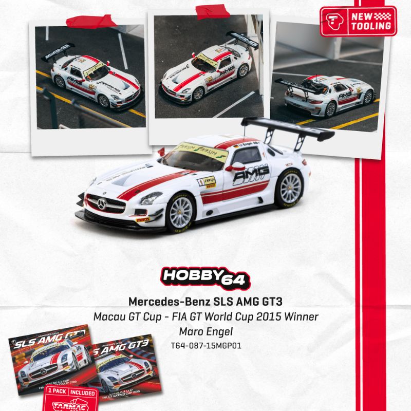 Tarmac Works Mercedes-Benz SLS AMG GT3 Macau GT Cup FIA GT World Cup 2015 Winner Maro Engel