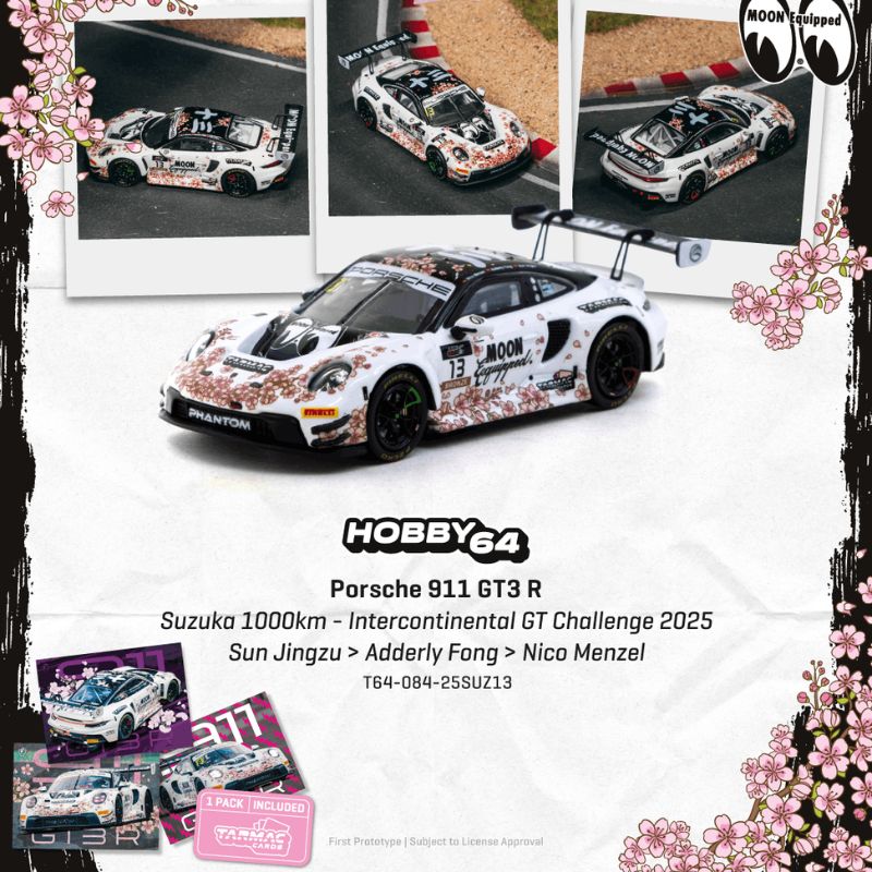 Tarmac Works Porsche 911 GT3 R Suzuka 1000km Intercontinental GT Challenge 2025 Phantom Global Racing