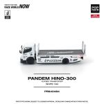 (Pre-Order) Pop Race PANDEM Hino 300 Flatbed Transporter White (Oct2026) - Image 2
