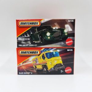 Matchbox 2026 Mainline 1965 Shelby Cobra 427 Green and Blaze Buster 2