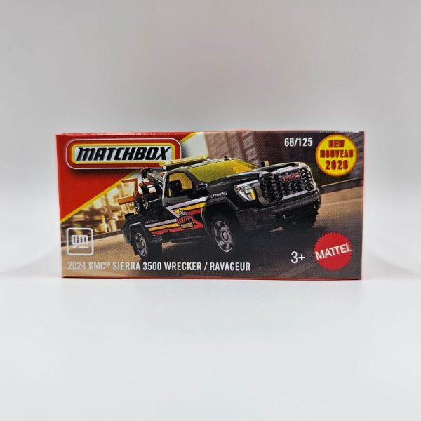 Matchbox 2026 Mainline 2024 GMC Sierra 3500 Wrecker Black - MINIATURE ...