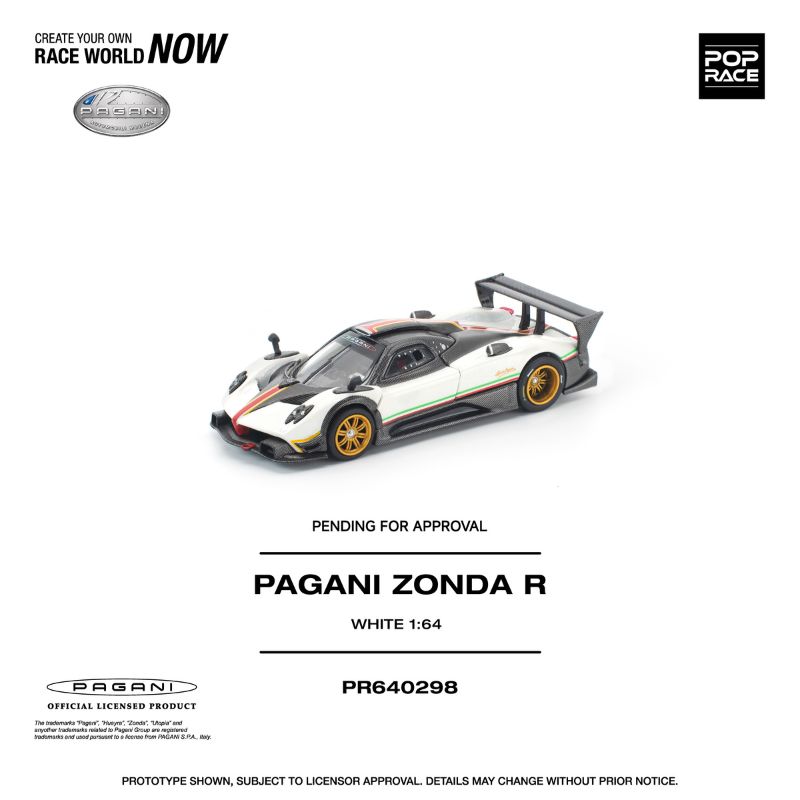 Pop Race Pagani Zonda R White Pop Race Pagani Zonda R White