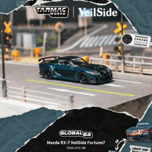 Tarmac Works Mazda RX-7 VeilSide Fortune7 Dark Blue Black