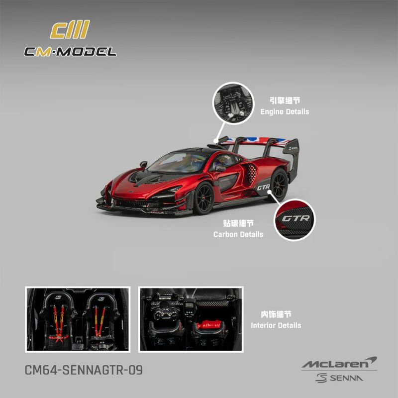 CM Model McLaren Senna GTR Metallic Red CM Model McLaren Senna GTR Metallic Red