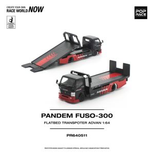 Pop Race PANDEM FUSO 300 Flatbed Transporter ADVAN