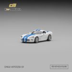 (Pre-Order) CM Model Dodge Viper (ZBI) Stone White with Blue Racing Stripes (Oct2026) - Image 2