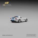 (Pre-Order) CM Model Dodge Viper (ZBI) Stone White with Blue Racing Stripes (Oct2026) - Image 3