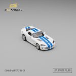 (Pre-Order) CM Model Dodge Viper (ZBI) Stone White with Blue Racing Stripes (Oct2026) - Image 5