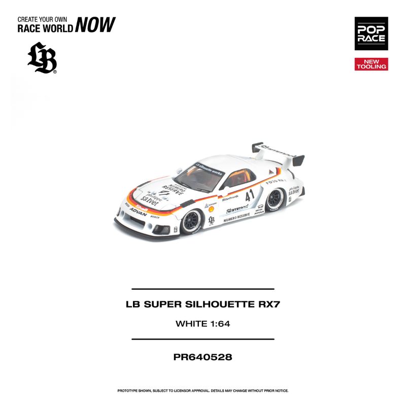 Pop Race LB Super Silhouette RX7 (FD3S) White