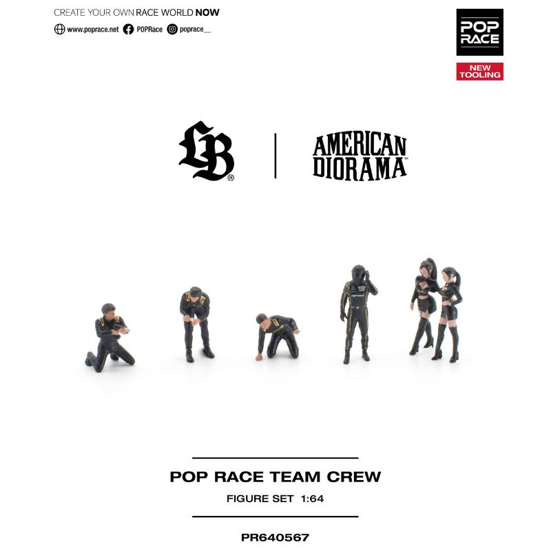 Pop Race Team Crew Figure Set (6 Figures)