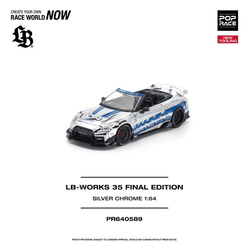 Pop Race LB-WORKS 35 Final Edition Silver Chrome