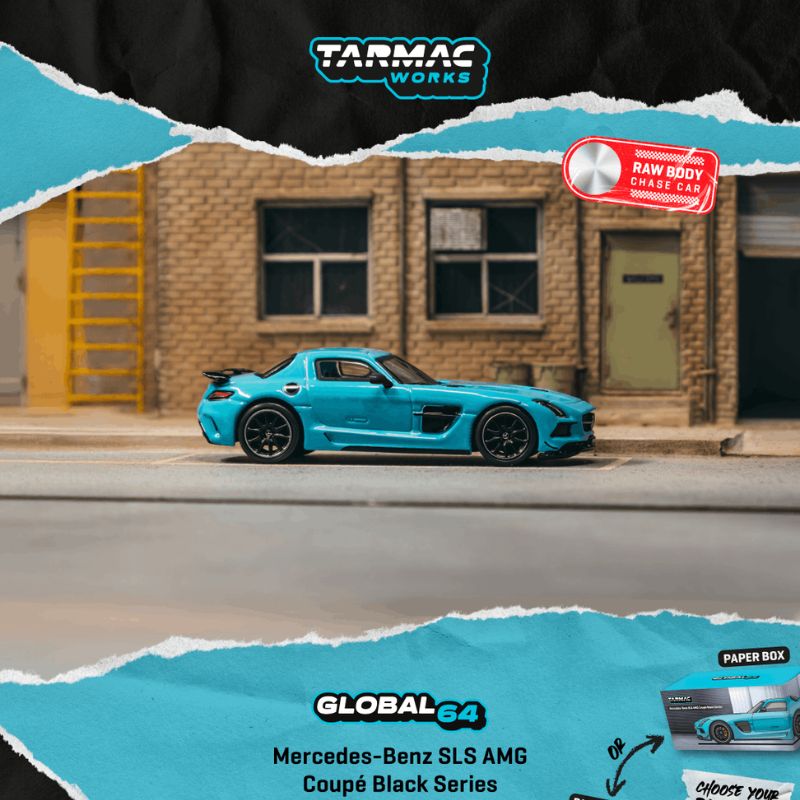 Tarmac Works Mercedes-Benz SLS AMG Coupe Black Series Matte Blue