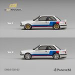 CM Model Pandem BMW M3 E30 Alpine White with M Tri-Stripes - Image 2