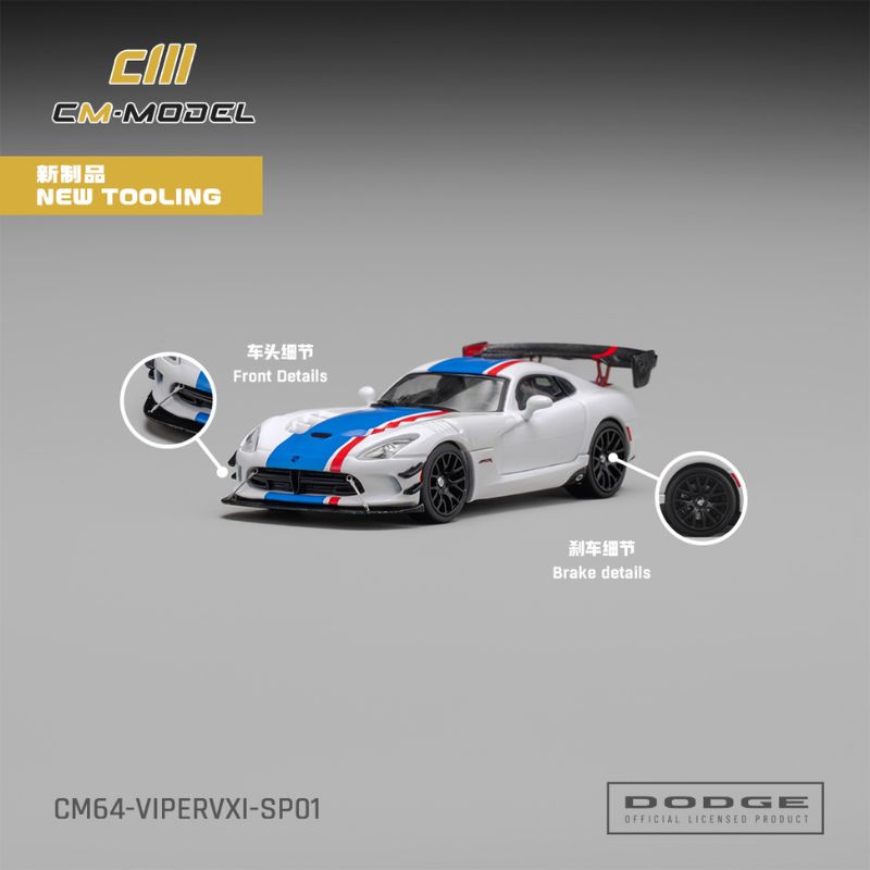 CM Model Dodge Viper VXI ACR White Blue